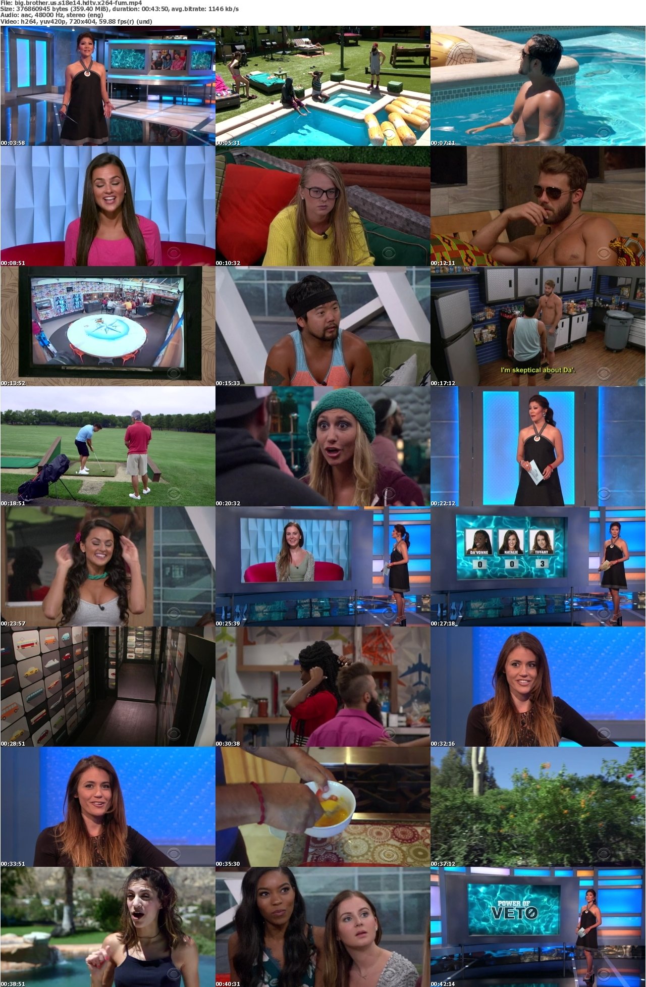Big Brother US S18E14 HDTV x264-FUM