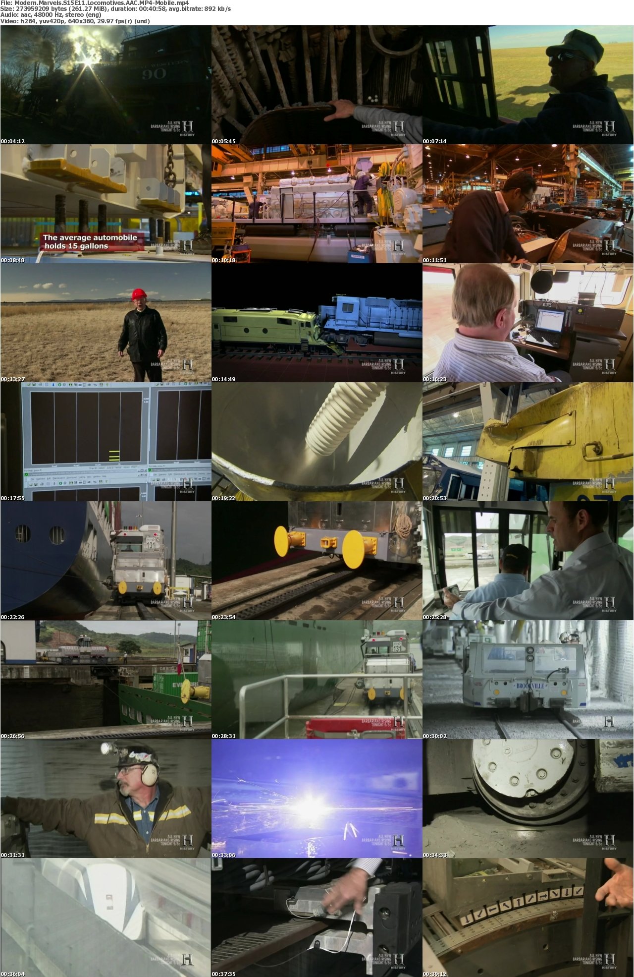 Modern Marvels S15E11 Locomotives AAC MP4-Mobile