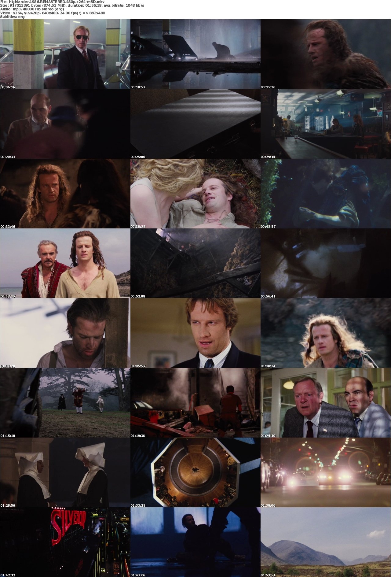 Highlander 1986 REMASTERED 480p x264-mSD