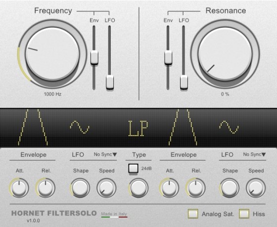 HoRNet FilterSolo VST VST3 AU RTAS AAX v1.1.1 RETAiL (WIN/OSX)