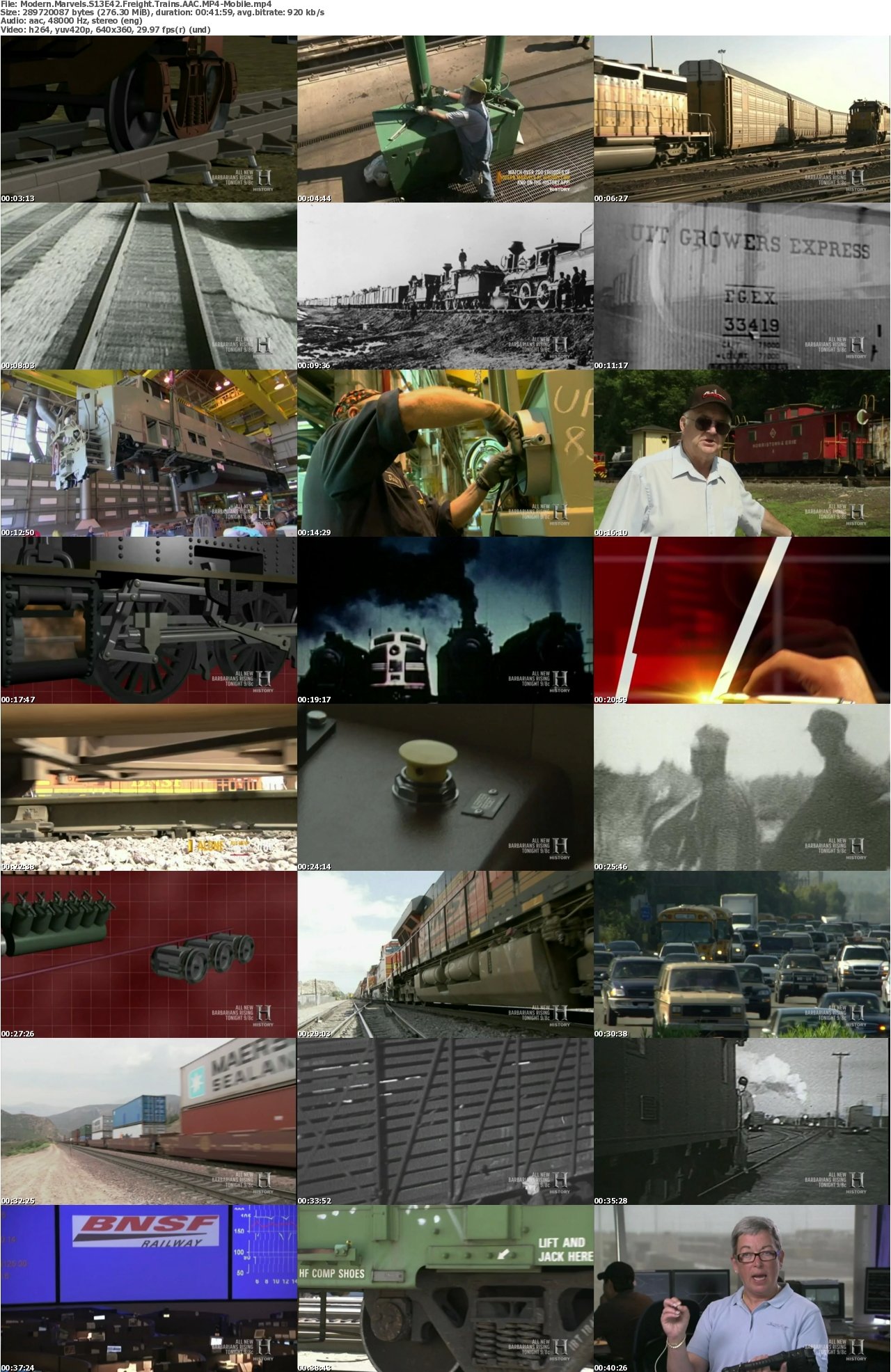 Modern Marvels S13E42 Freight Trains AAC MP4-Mobile