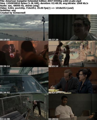 American Gangster Extended Edition 2007 DVDRip x264 xLeAr