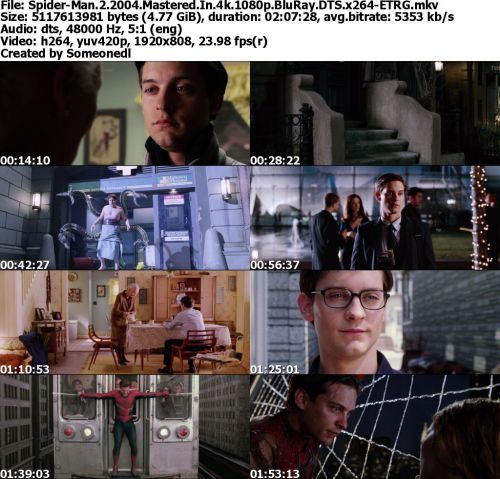 Spider-Man 2 2004 Mastered In 4k 1080p BluRay DTS x264-ETRG