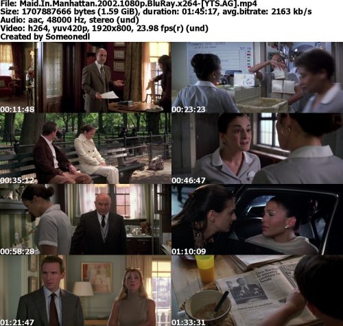 Maid In Manhattan 2002 1080p BluRay x264-YTS