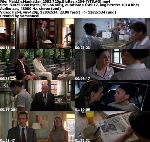 Maid In Manhattan 2002 720p BluRay x264-YTS