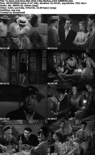 To Have and Have Not 1944 720p BluRay x264-SiNNERS