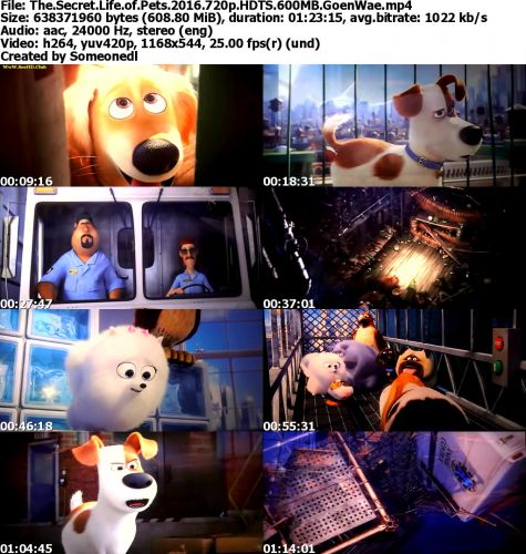 The Secret Life of Pets 2016 720p HDTS 600MB GoenWae