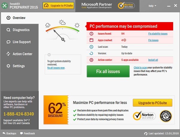 TweakBit PCRepairKit 1.7.2.1 DC 26.08.2016