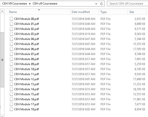 Certified Ethical Hacker (CEH) Version 9 Tool kit + PDF Slides