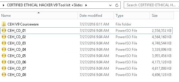 Certified Ethical Hacker (CEH) Version 9 Tool kit + PDF Slides