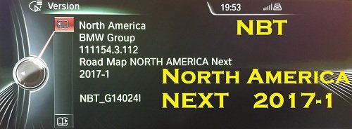 BMW NBT Road Map North America NEXT 2017.1