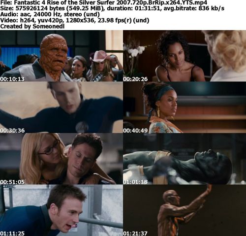 Fantastic 4 Rise of the Silver Surfer 2007 720p BrRip x264 YTS