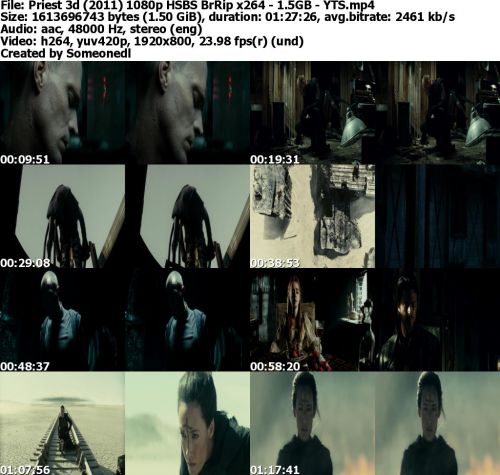 Priest 3D (2011) 1080p HSBS BrRip x264 - 1.5GB - YTS