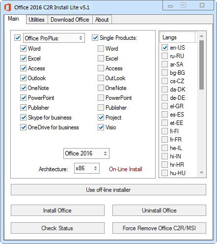 Office 2013-2016 C2R Install 5.9.1 + Lite