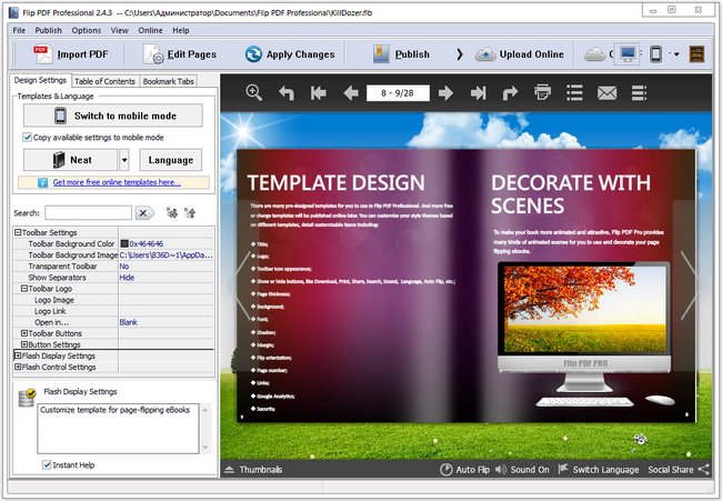 FlipBuilder Flip PDF Professional 2.4.3.4 Multilingual Portable