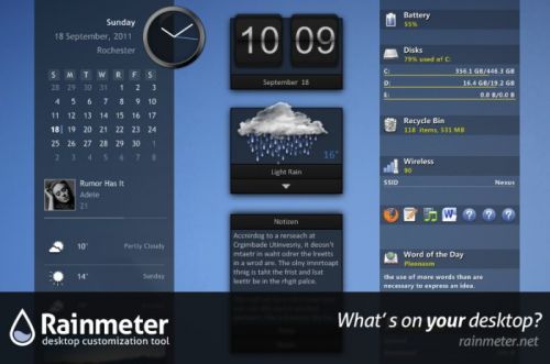 Rainmeter 4.0 Build 2627 Beta + Skins Pack