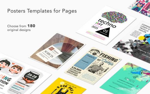 Posters Templates for Pages 1.2 MacOSX
