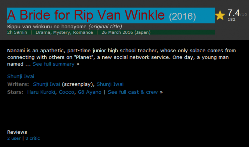 A Bride for Rip Van Winkle (2016/DVDRip)