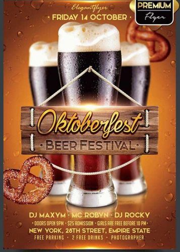 Oktoberfest Beer Festival V5 Flyer PSD Template + Facebook Cover
