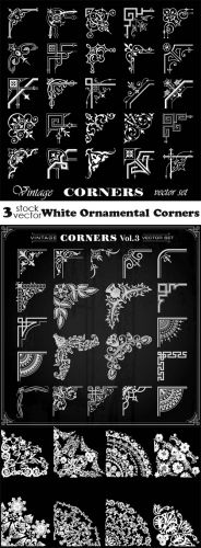 Vectors - White Ornamental Corners