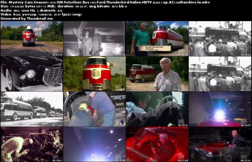Mystery Cars Season 1 - 1953 GM Futurliner Bus, 1963 Ford Thunderbird Italien (2011)