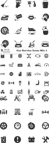 Vectors - Car Service Icons Mix 7