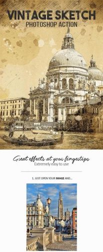 GraphicRiver -- Vintage Sketch Photoshop Action