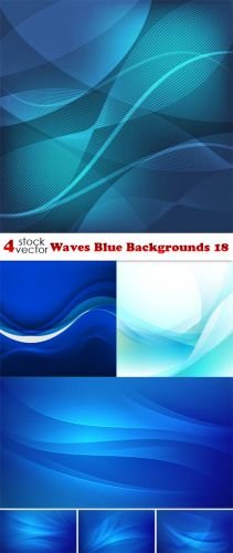  Vectors - Waves Blue Backgrounds 18