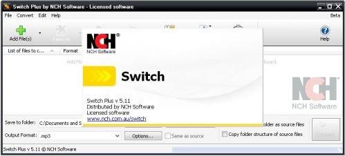 nch switch audio file converter