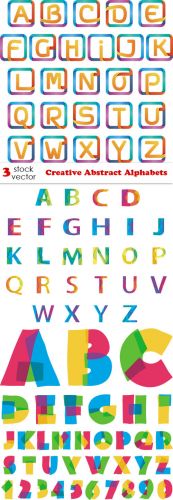  Vectors -- Creative Abstract Alphabets