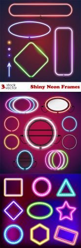 Vectors - Shiny Neon Frames