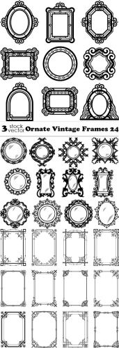 Vectors -- Ornate Vintage Frames 24