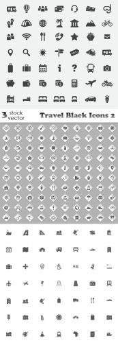 Vectors - Travel Black Icons 2