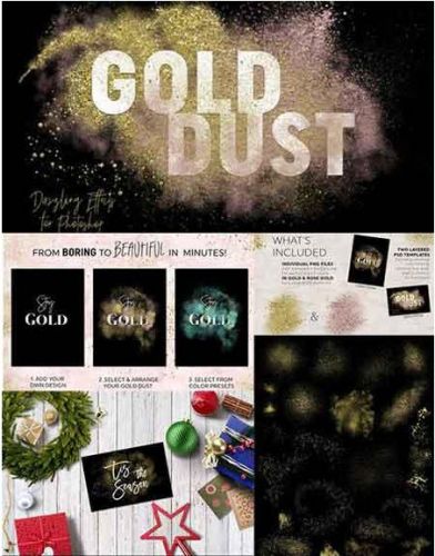 CreativeMarket - Gold Dust Glitter Effects