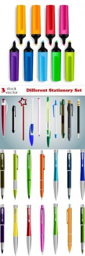 Vectors - Different Stationery Set
