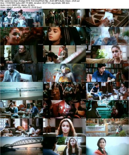 Dear Zindagi 2016 1CD DesiPDvD Rip XviD MP3 (Audio Clean) DUS