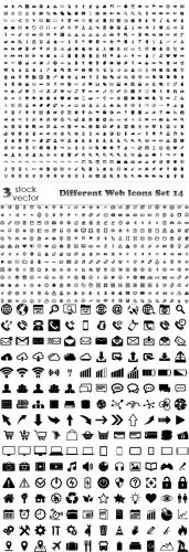 Vectors - Different Web Icons Set 14