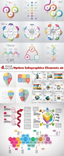 Vectors - Option Infographics Elements 46