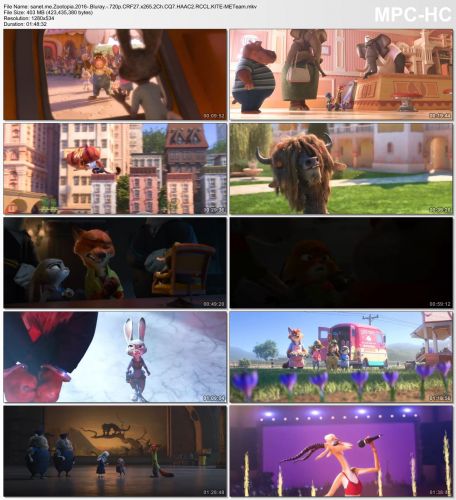 Zootopia 2016 BRRip 720p x265 2Ch HAAC RCCL KITE-METeam