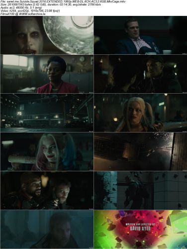 Suicide Squad 2016 EXTENDED 1080p WEB-DL AC3 6CH 2.6GB MkvCage