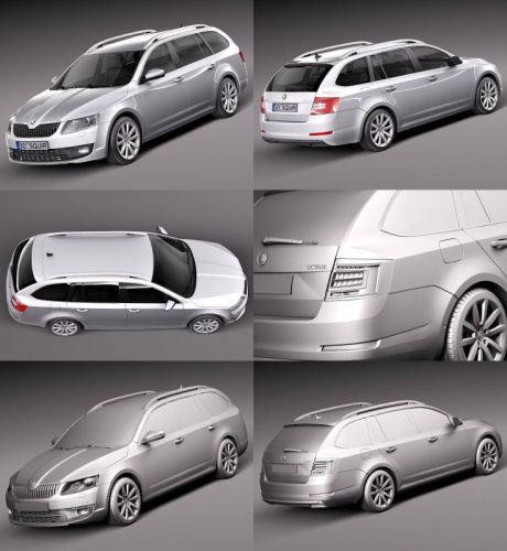 3D Models: Skoda octavia Combi (3d max)
