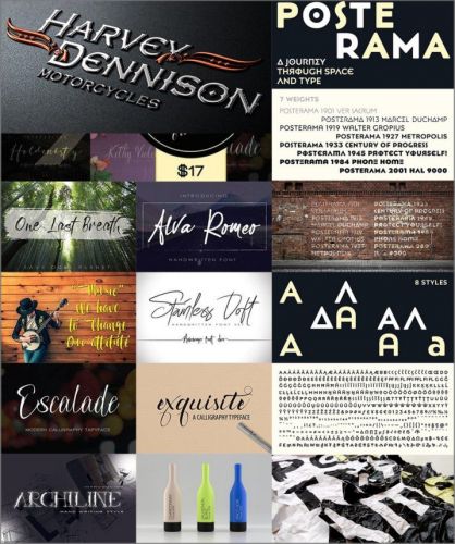 MEGAFONT - Fonts &amp; Graphics Big bundle 500+ (vol.7)