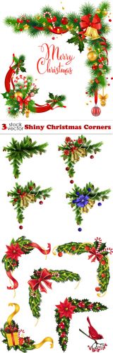 Vectors - Shiny Christmas Corners