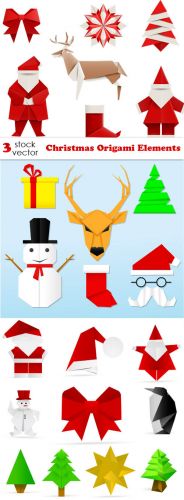 Vectors -- Christmas Origami Elements