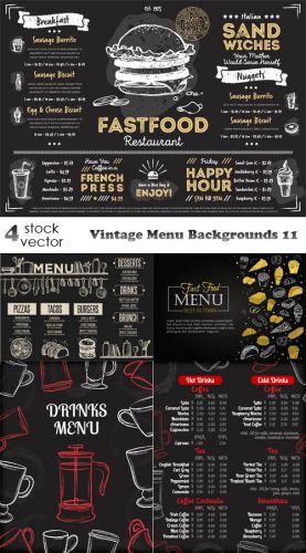 Vectors - Vintage Menu Backgrounds 11