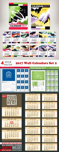 Vectors - 2017 Wall Calendars Set 2