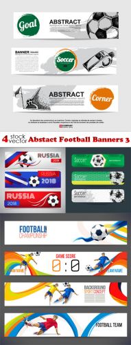  Vectors - Abstact Football Banners 3