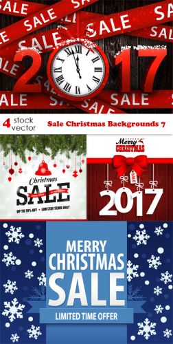 Vectors -- Sale Christmas Backgrounds 7
