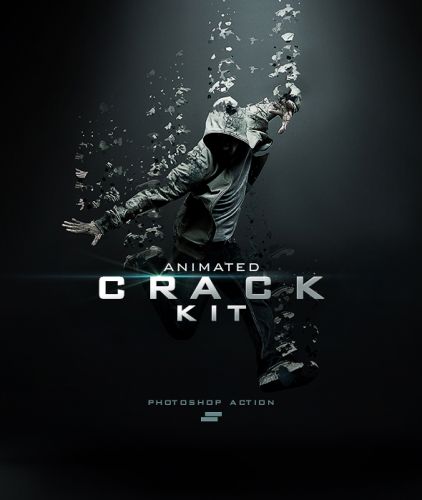 GraphicRiver - Gif Animated Crack Kit Photoshop Action