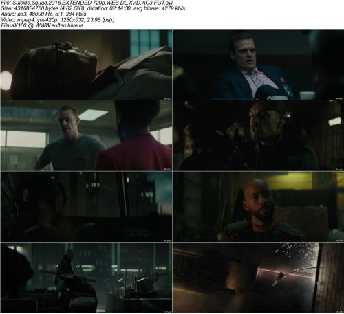 Suicide Squad 2016 EXTENDED 720p WEB-DL XviD AC3-FGT